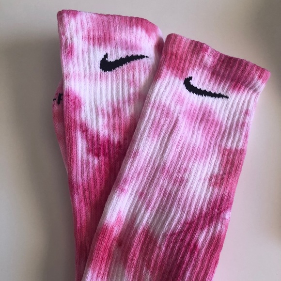 Pink & Red Nike Tie Dye Socks - Picture 3 of 5